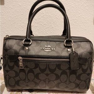 Coach Rowan Women's Satchel Bag - 83607 (Black/Graphite/Silver